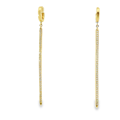 0.54Ct Diamond Earring 14k Yellow Gold