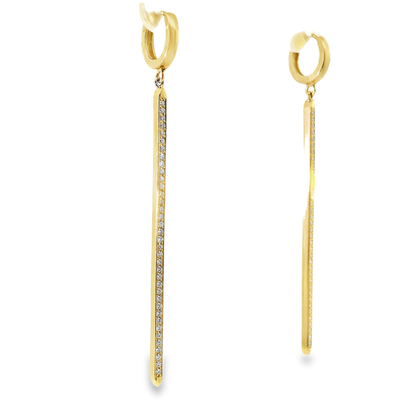 0.54Ct Diamond Earring 14k Yellow Gold
