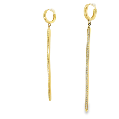0.54Ct Diamond Earring 14k Yellow Gold