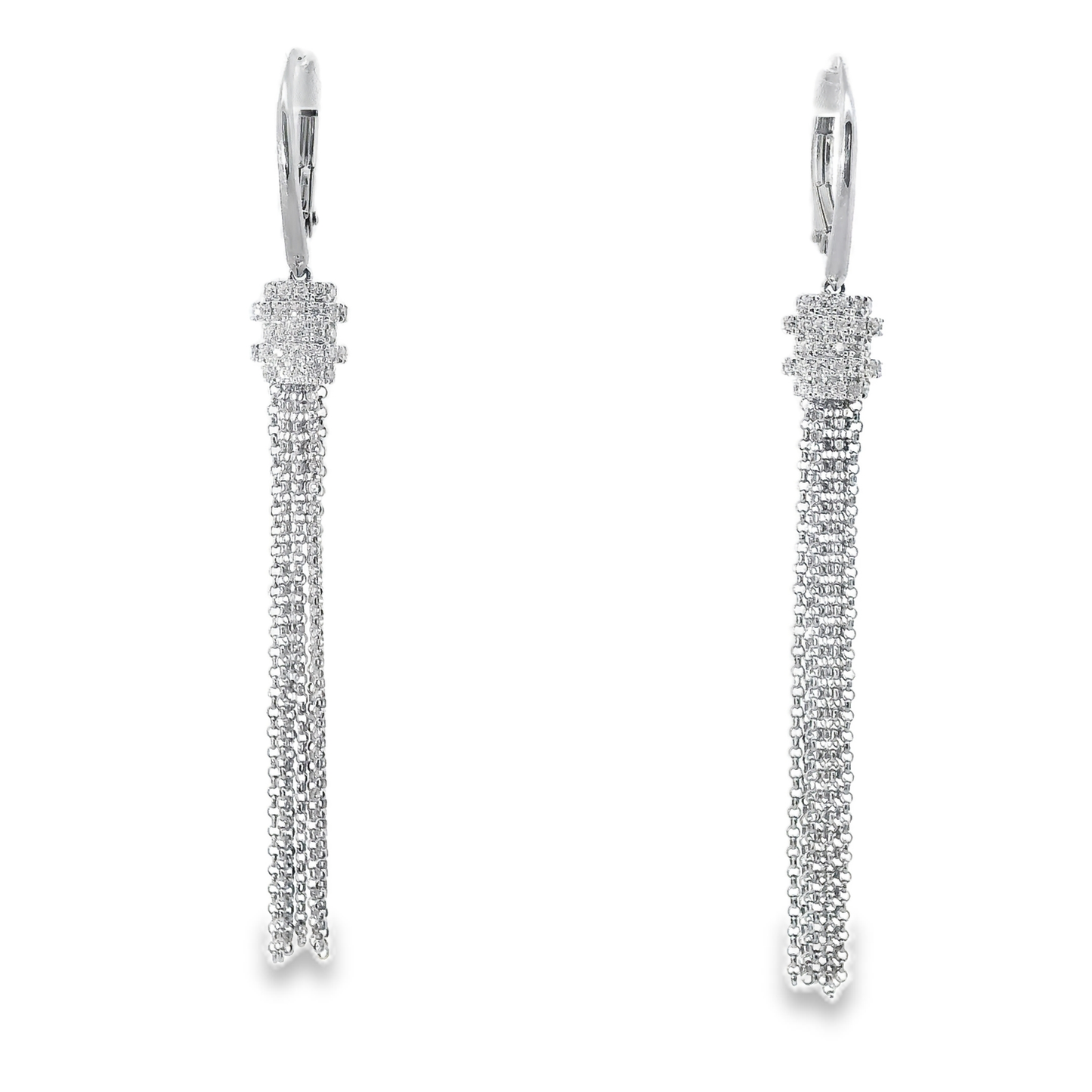0.43CT Diamond 14k White Gold Earring