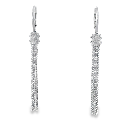 0.43CT Diamond 14k White Gold Earring