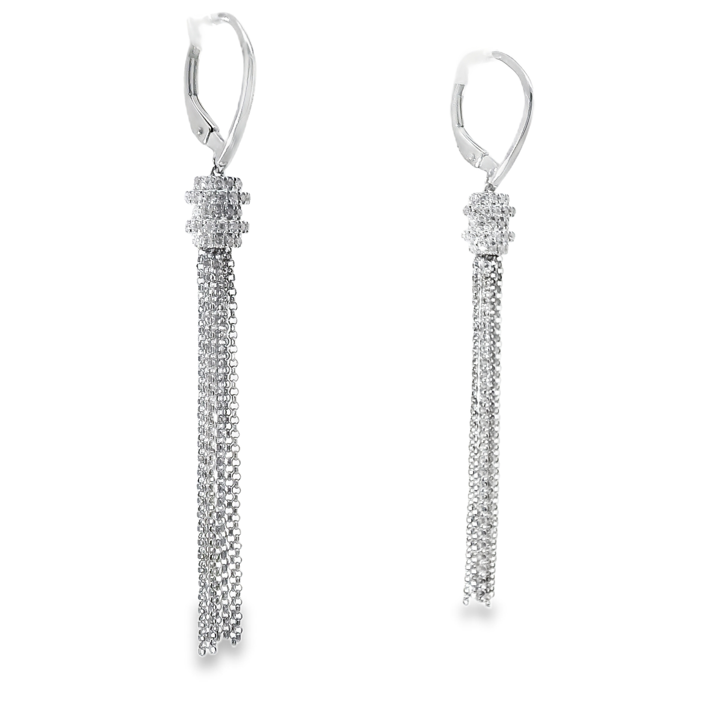 0.43CT Diamond 14k White Gold Earring