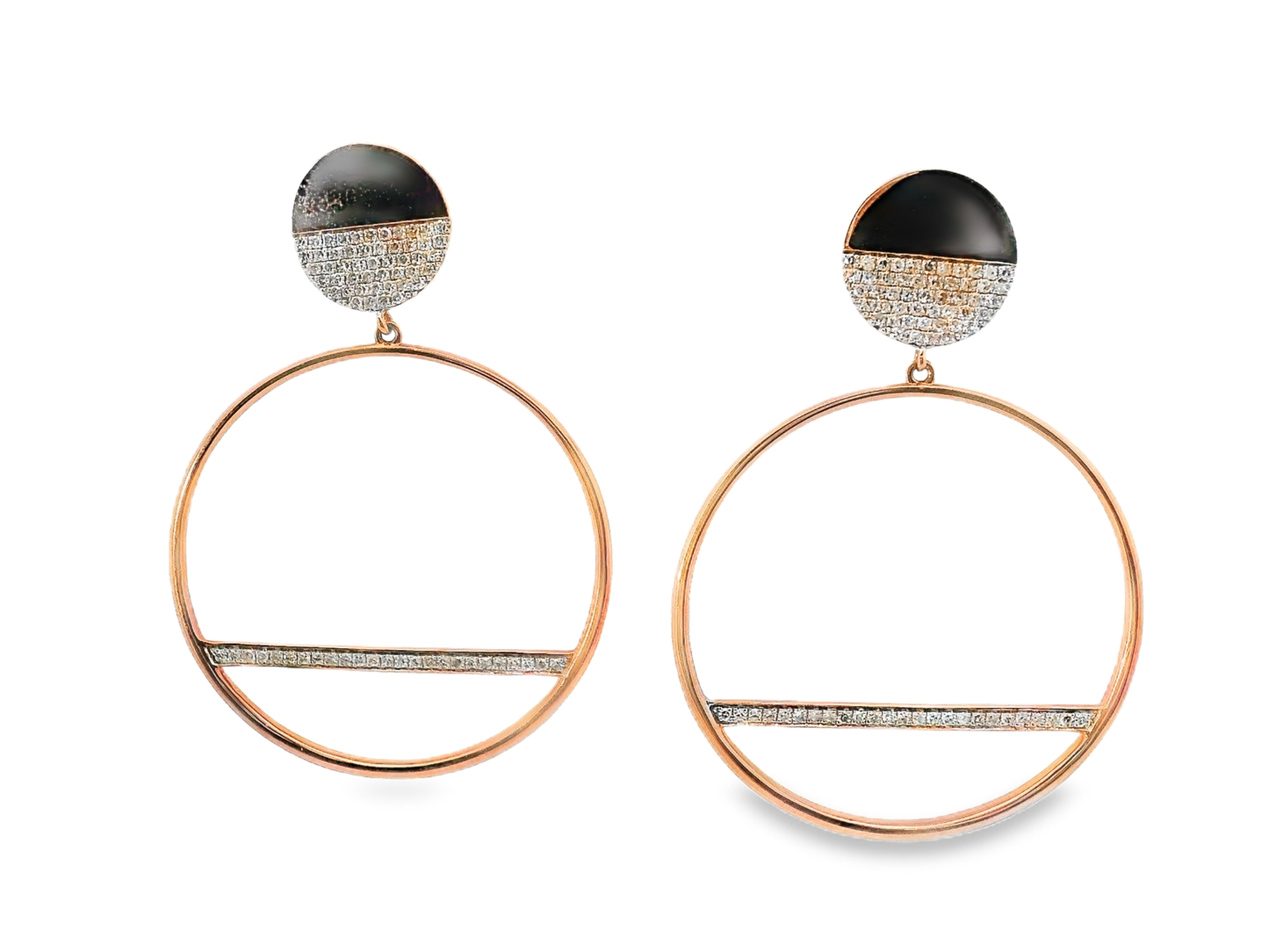 0.49CT Diamond 14k Rose Gold Earring