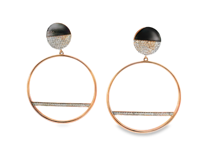 0.49CT Diamond 14k Rose Gold Earring