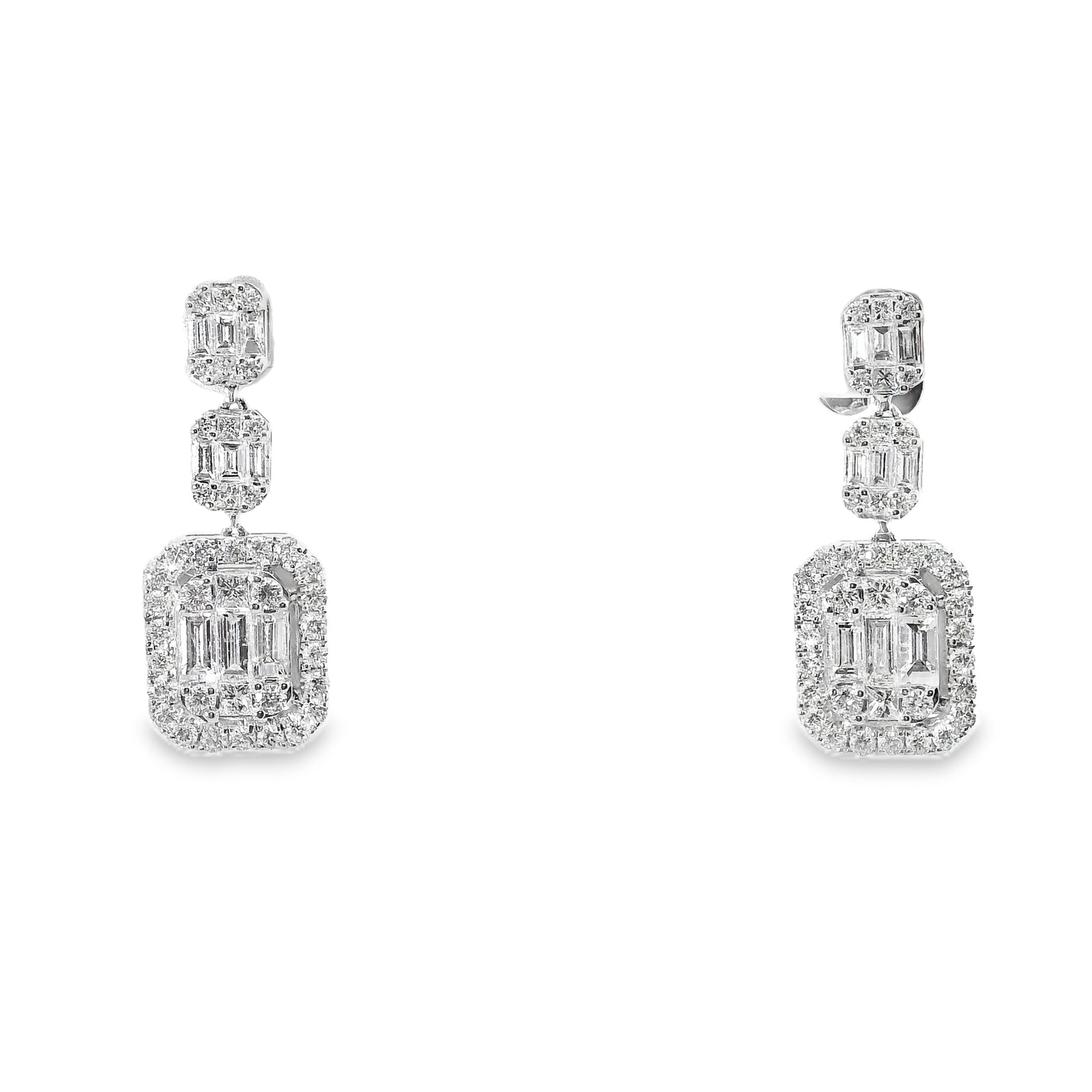 2.30CT Diamond 18k White Gold Earring