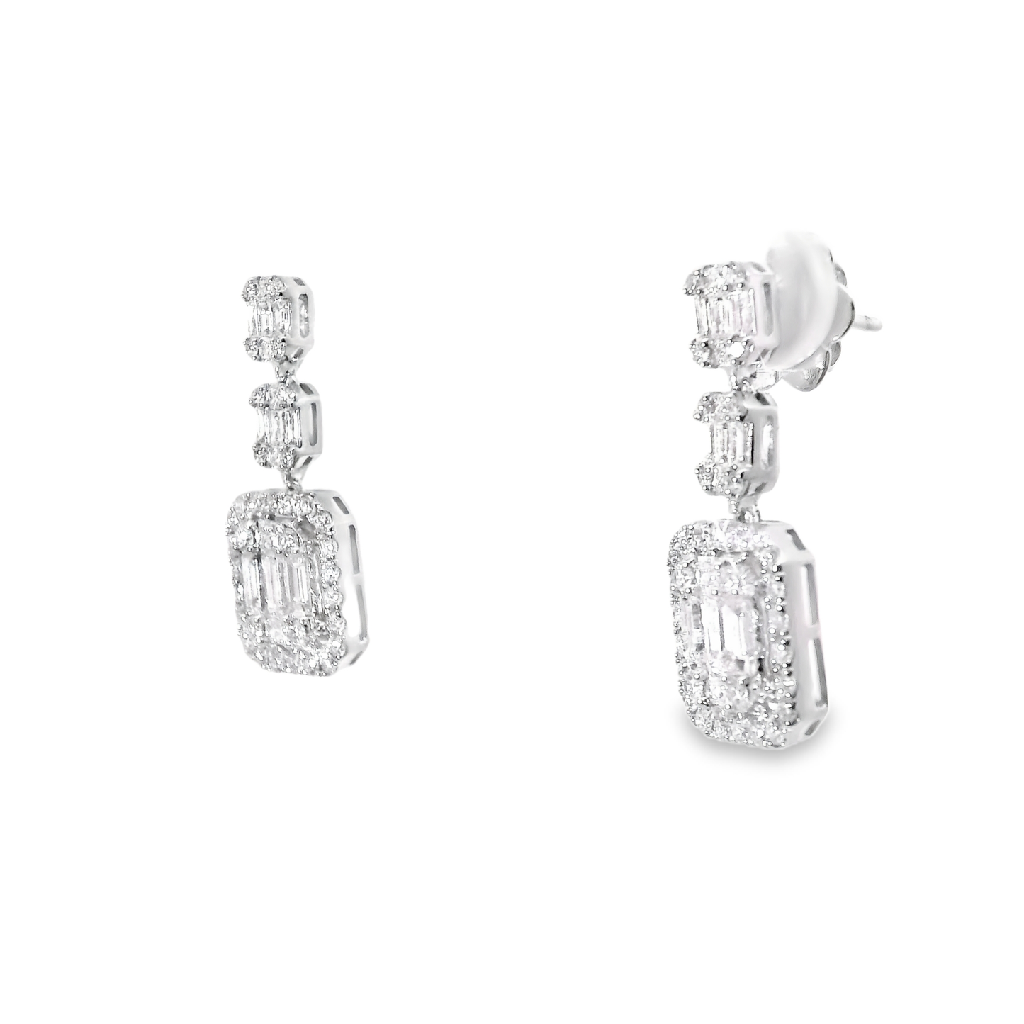 2.30CT Diamond 18k White Gold Earring