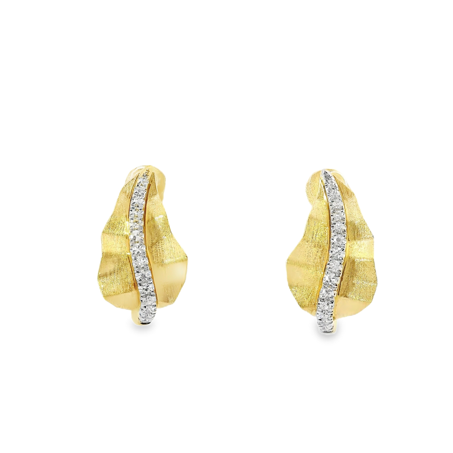 0.14CT Diamond 14k Yellow Gold Earring
