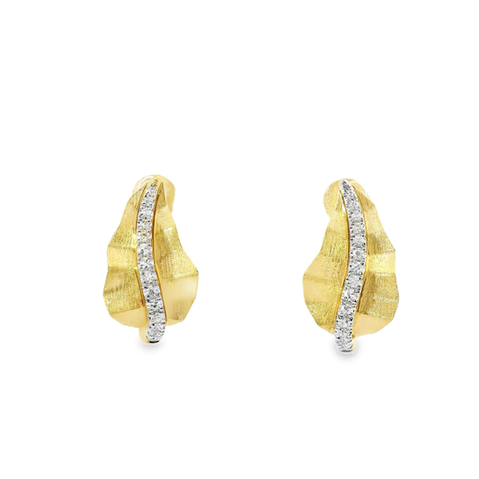 0.14CT Diamond 14k Yellow Gold Earring