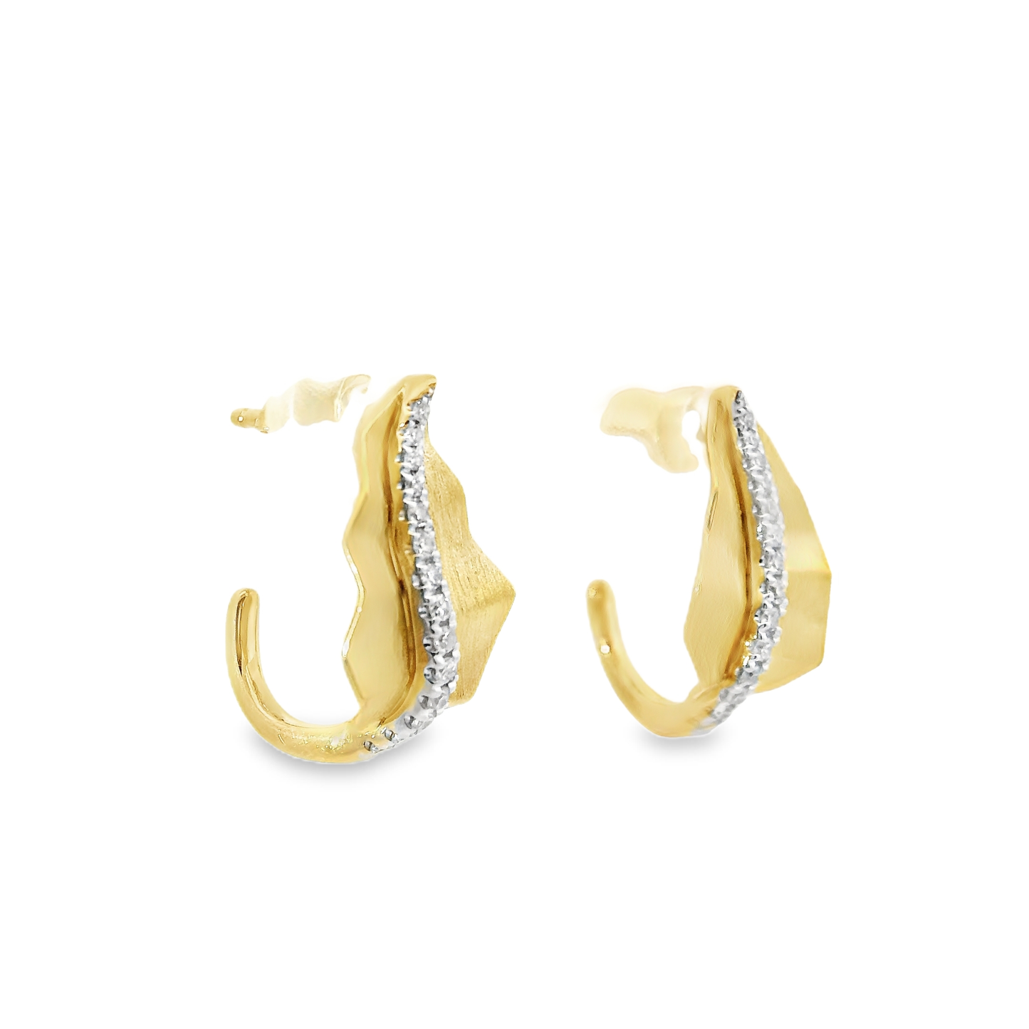0.14CT Diamond 14k Yellow Gold Earring