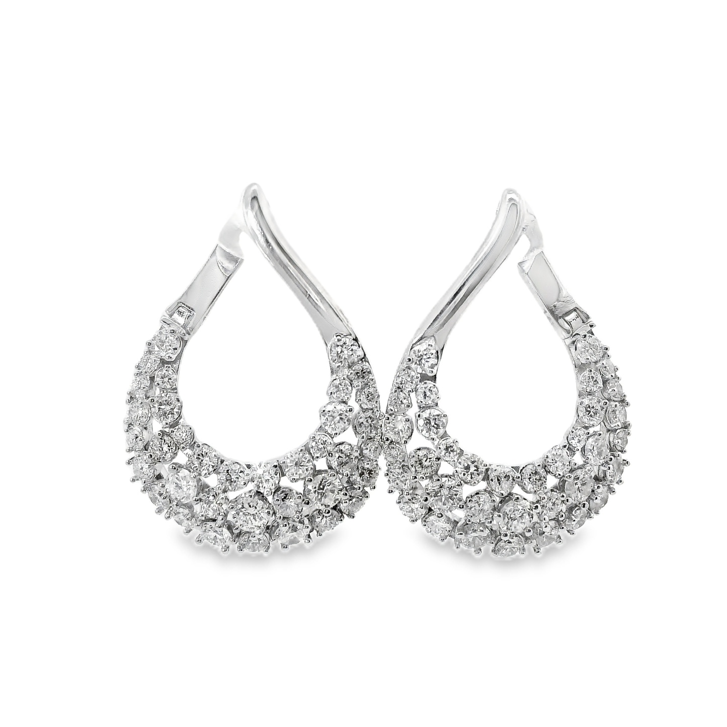 2.06CT Diamond 14k White Gold Earring