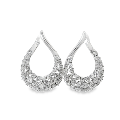 2.06CT Diamond 14k White Gold Earring