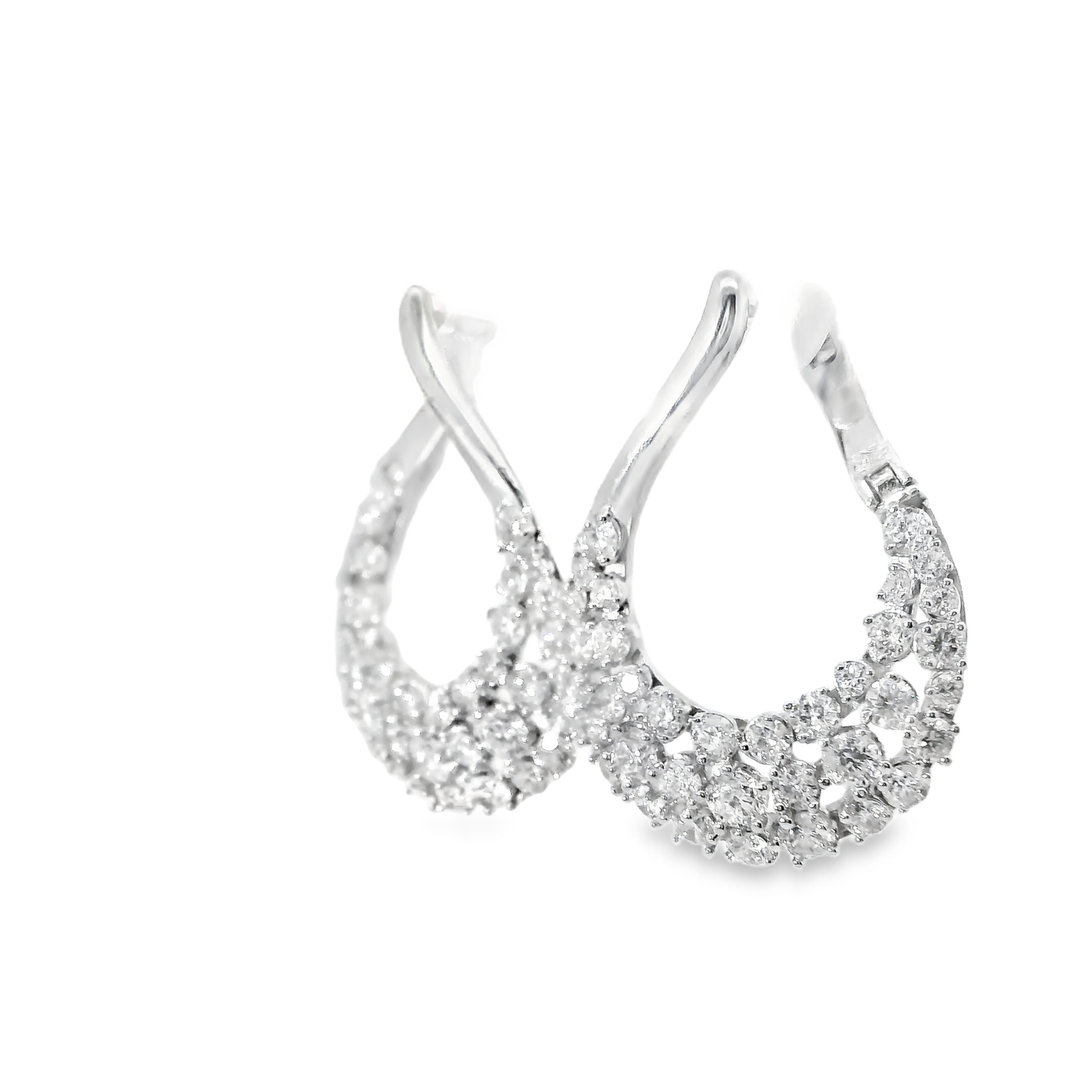 2.06CT Diamond 14k White Gold Earring