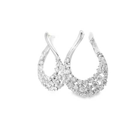 2.06CT Diamond 14k White Gold Earring