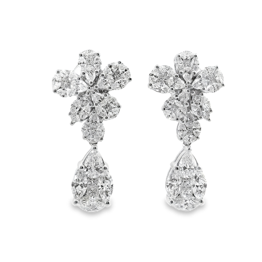 3.99CT Diamond 14k Yellow Gold Earring