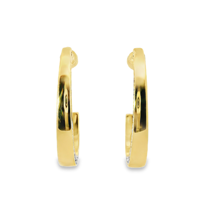 0.97CT Diamond 14k Yellow Gold Earring