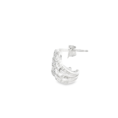 0.41CT Diamond 14k White Gold Earring