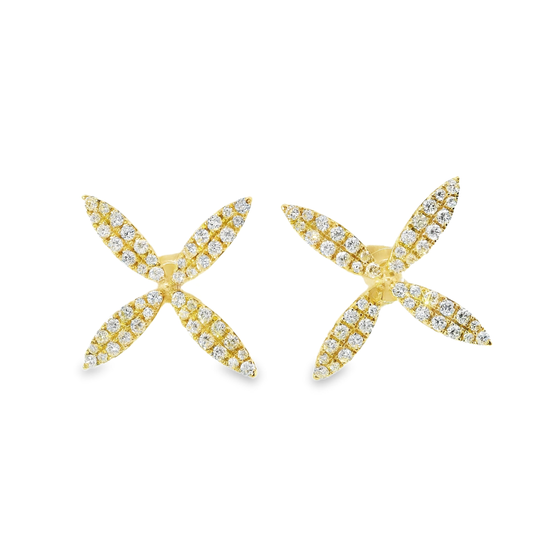 0.55CT Diamond 14k Yellow Gold Earring