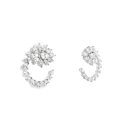 4.05CT Diamond 18k white Gold Earring