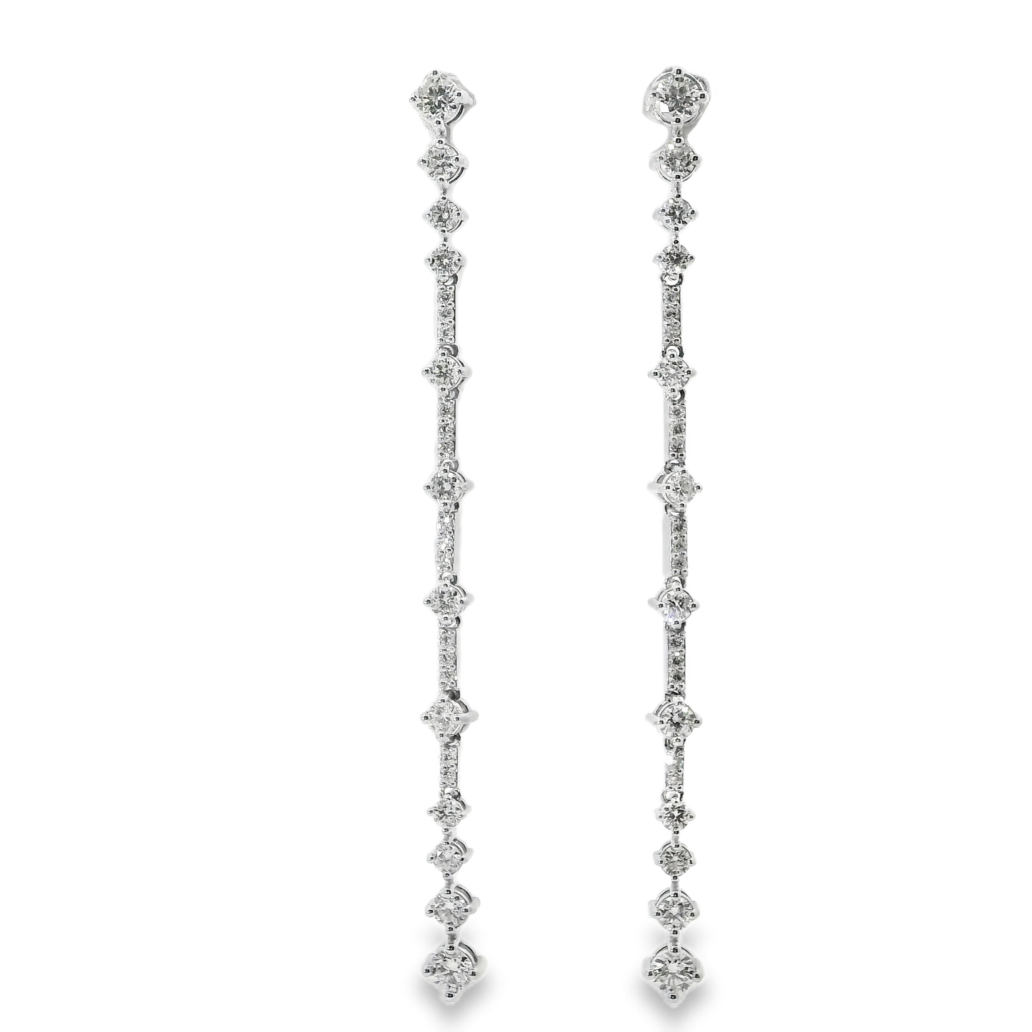1.78CT Diamond 14k White Gold Earring
