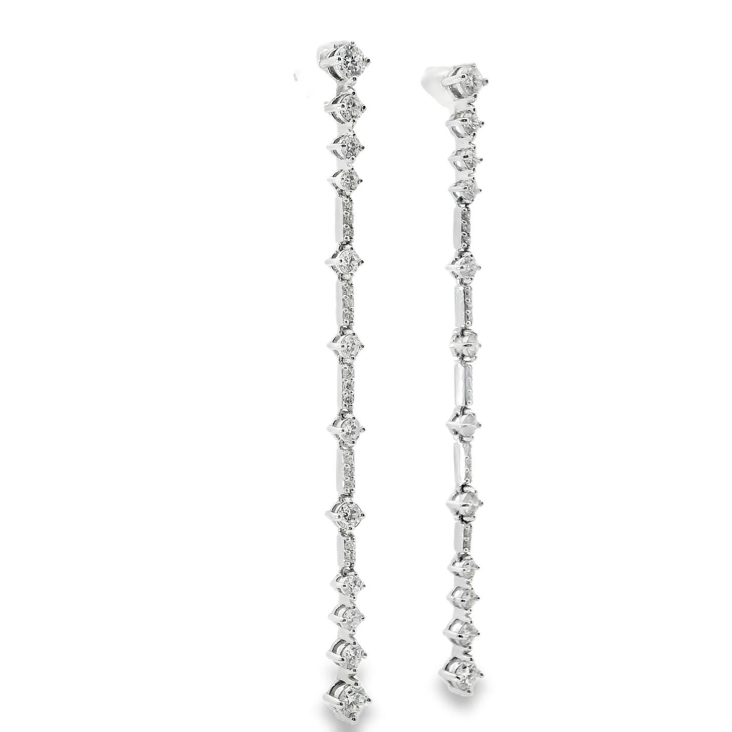 1.78CT Diamond 14k White Gold Earring
