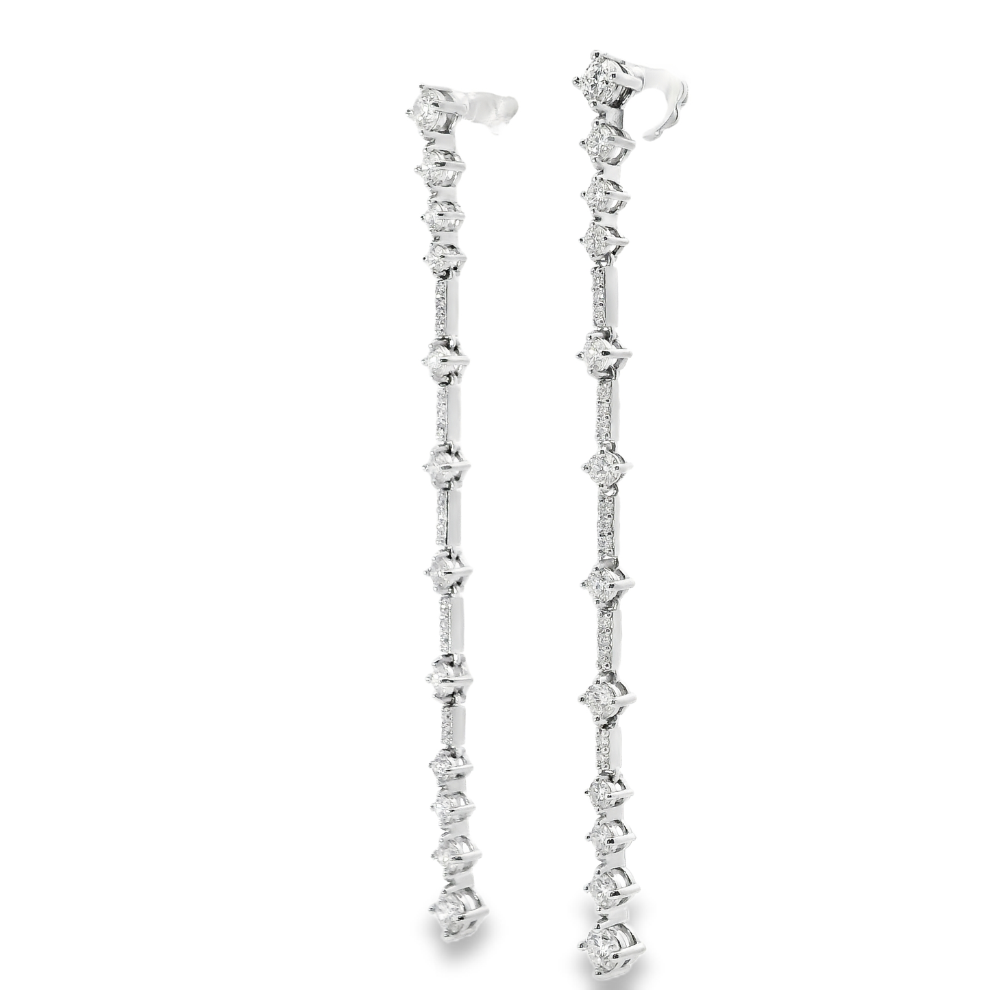 1.78CT Diamond 14k White Gold Earring