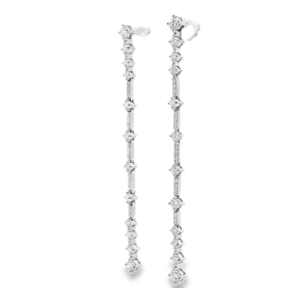 1.78CT Diamond 14k White Gold Earring