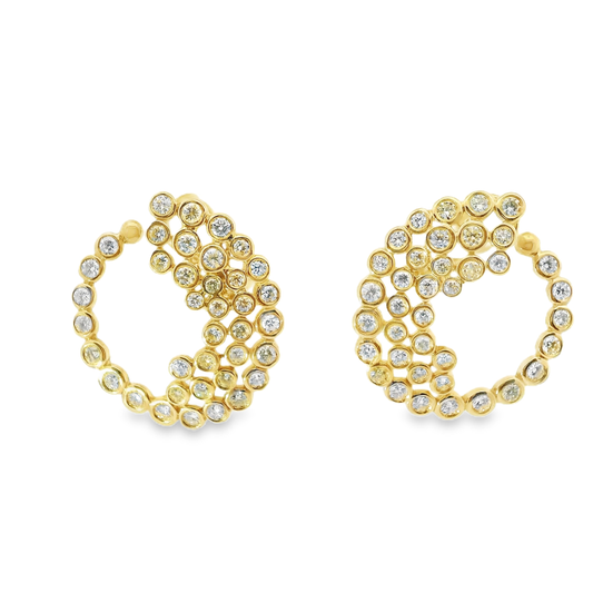 5.60CT Diamond 18k Gold Earring