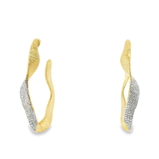 0.52CT Diamond 14k Yellow Gold Earring