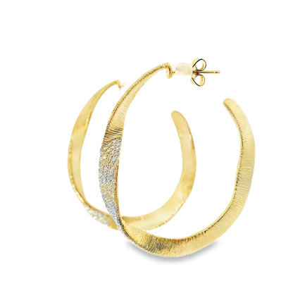 0.52CT Diamond 14k Yellow Gold Earring