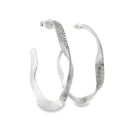 0.29CT Diamond 14k White Gold Earring