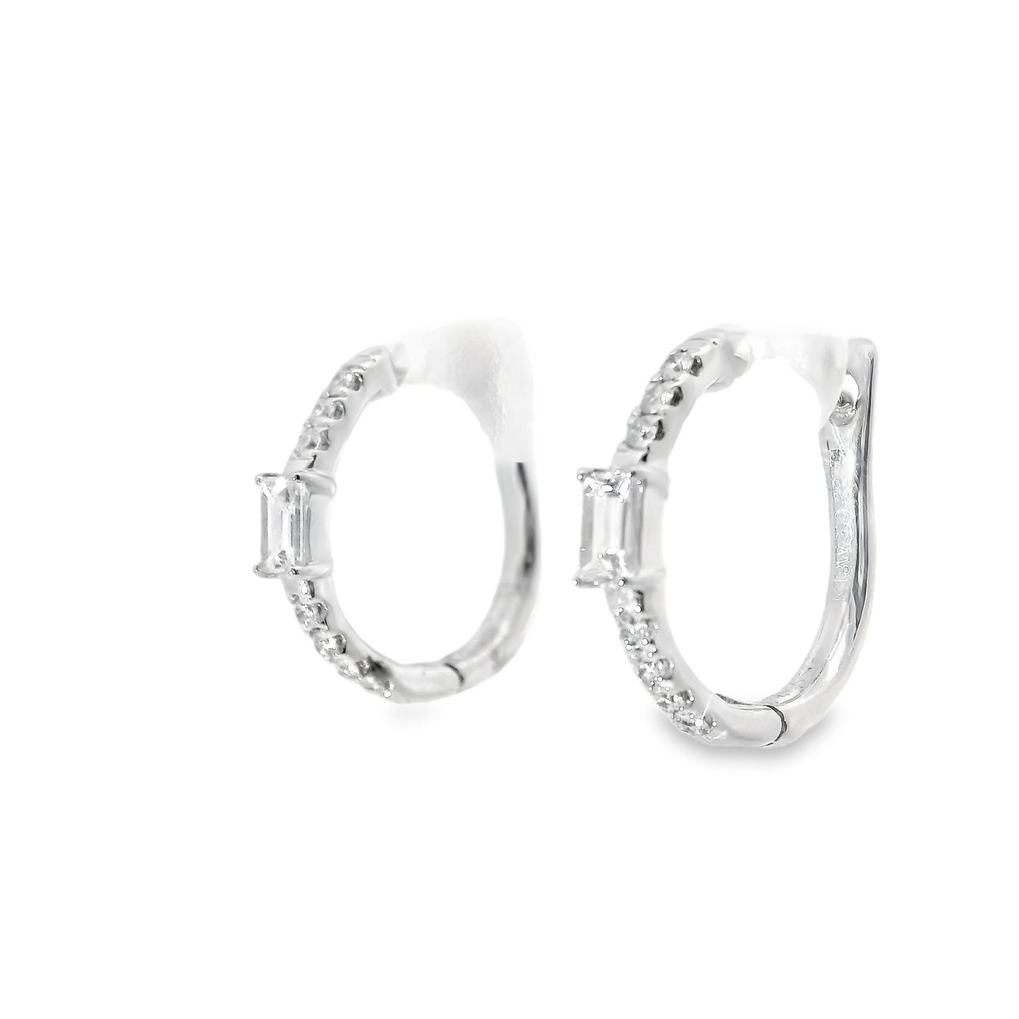 0.46CT Diamond 14k White Gold Earring