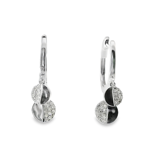 0.16CT Diamond 14k White Gold Earring