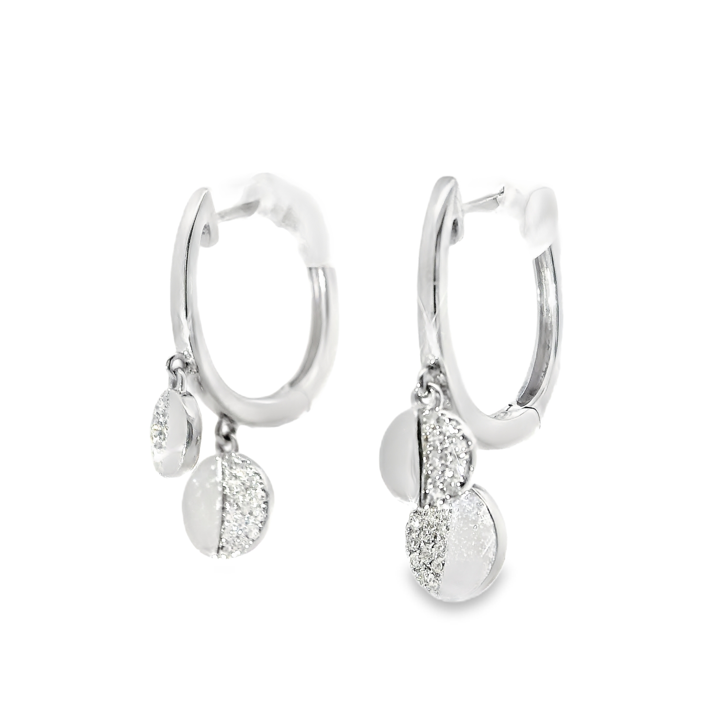 0.16CT Diamond 14k White Gold Earring