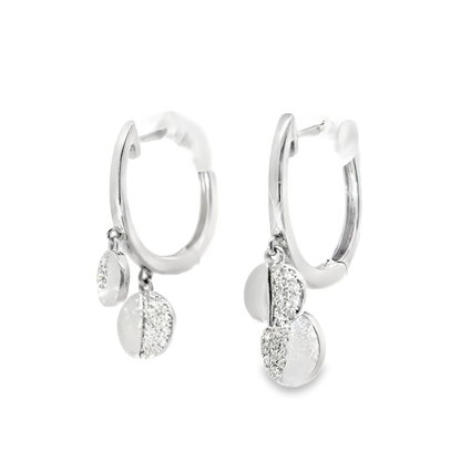 0.16CT Diamond 14k White Gold Earring