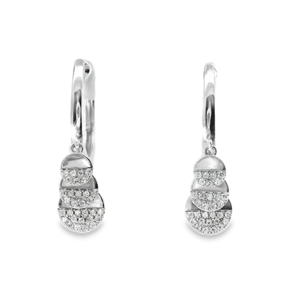 0.21CT Diamond 14k White Gold Earring