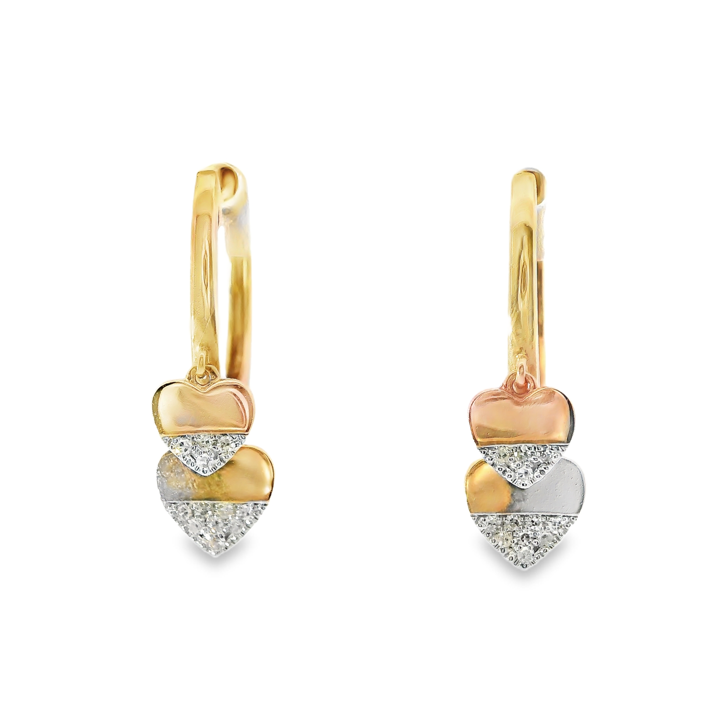 0.08CT Diamond 14k Rose Gold Earring