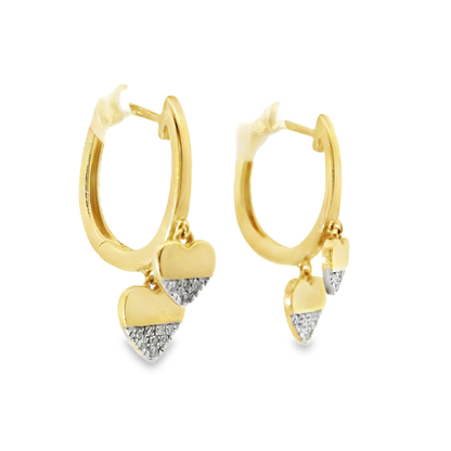 0.08Ct Diamond 14k Gold Earring