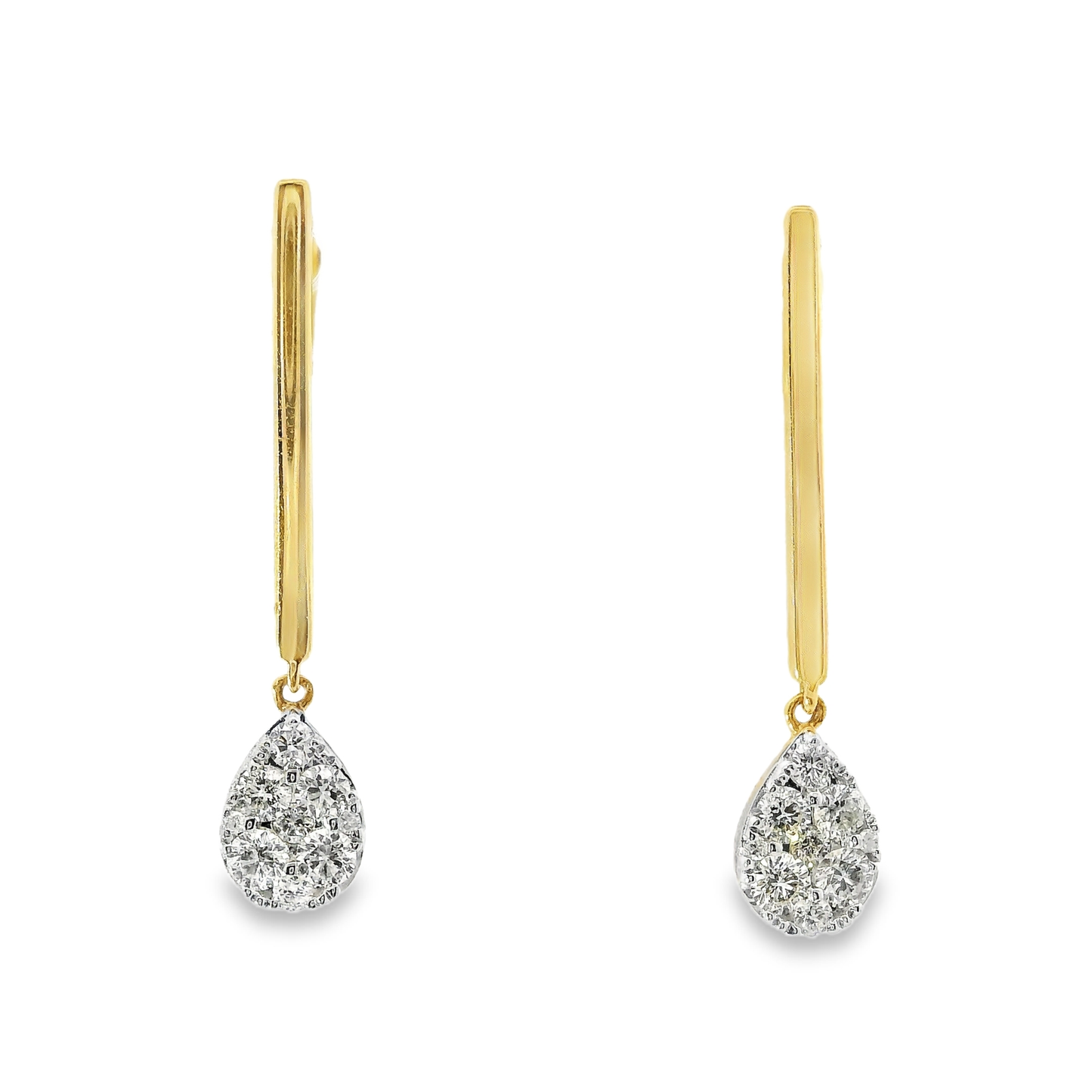 0.42CT Diamond 14k Yellow Gold Earring