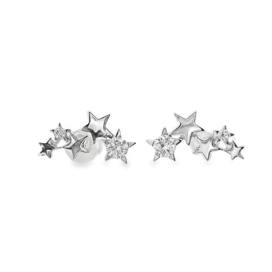 0.21CT Diamond 14k White Gold Earring