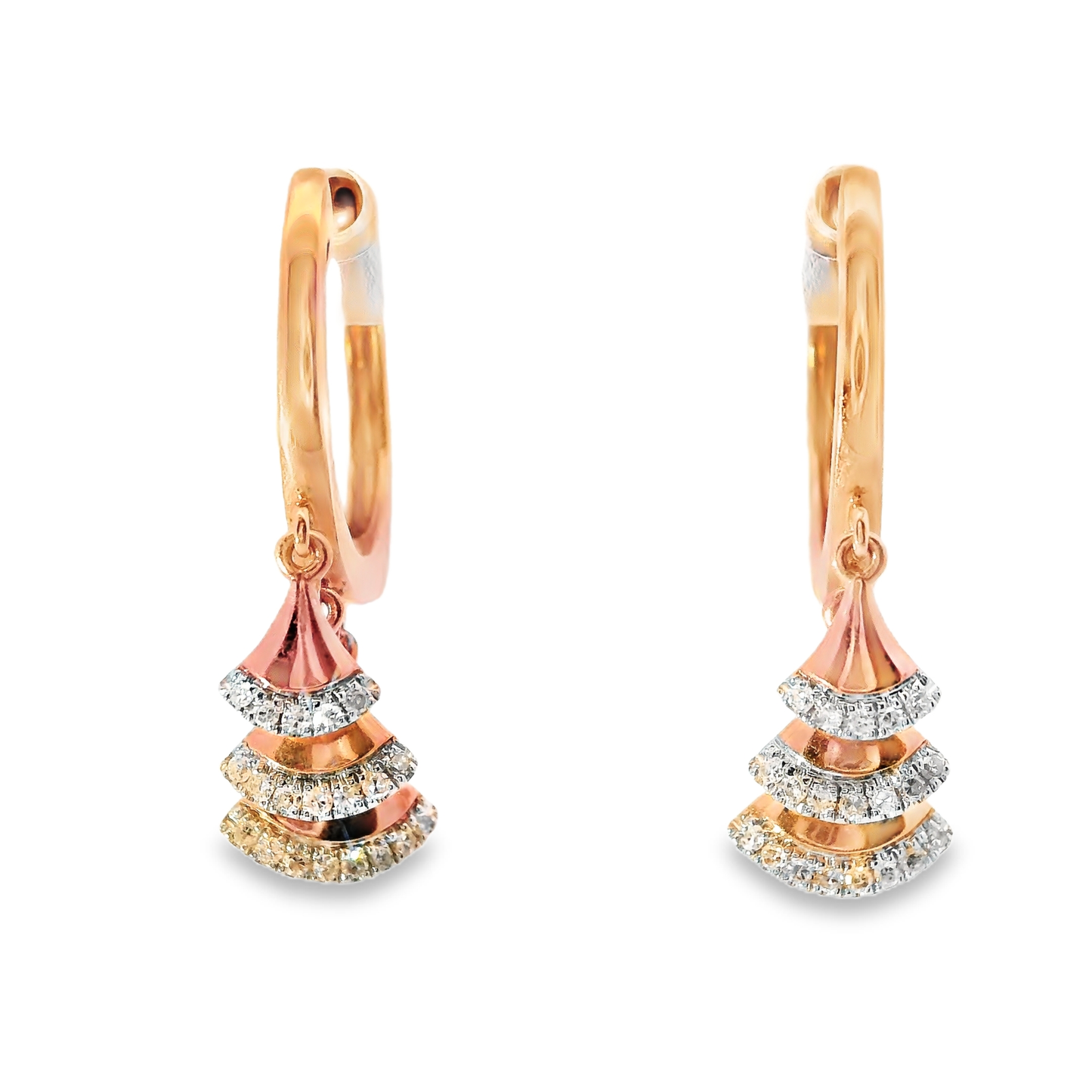 0.13CT Diamond 14k Rose Gold Earring