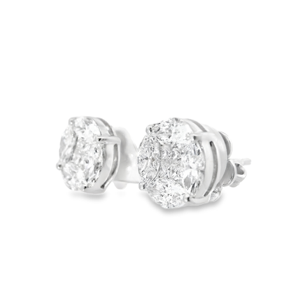 2.69CT Diamond 18k Gold Earring