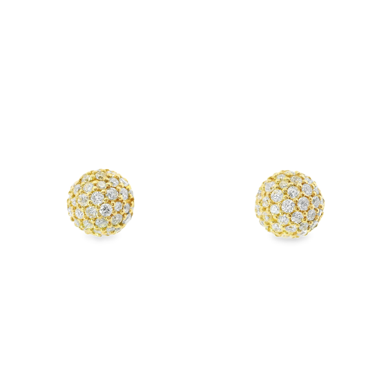 0.54CT Diamond 14k Yellow Gold Earring