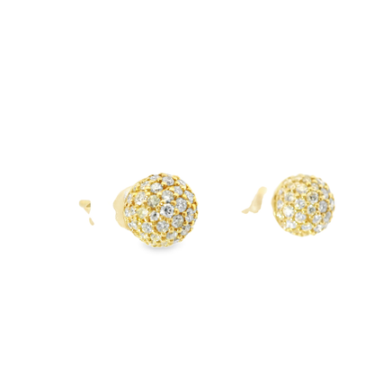 0.54CT Diamond 14k Yellow Gold Earring