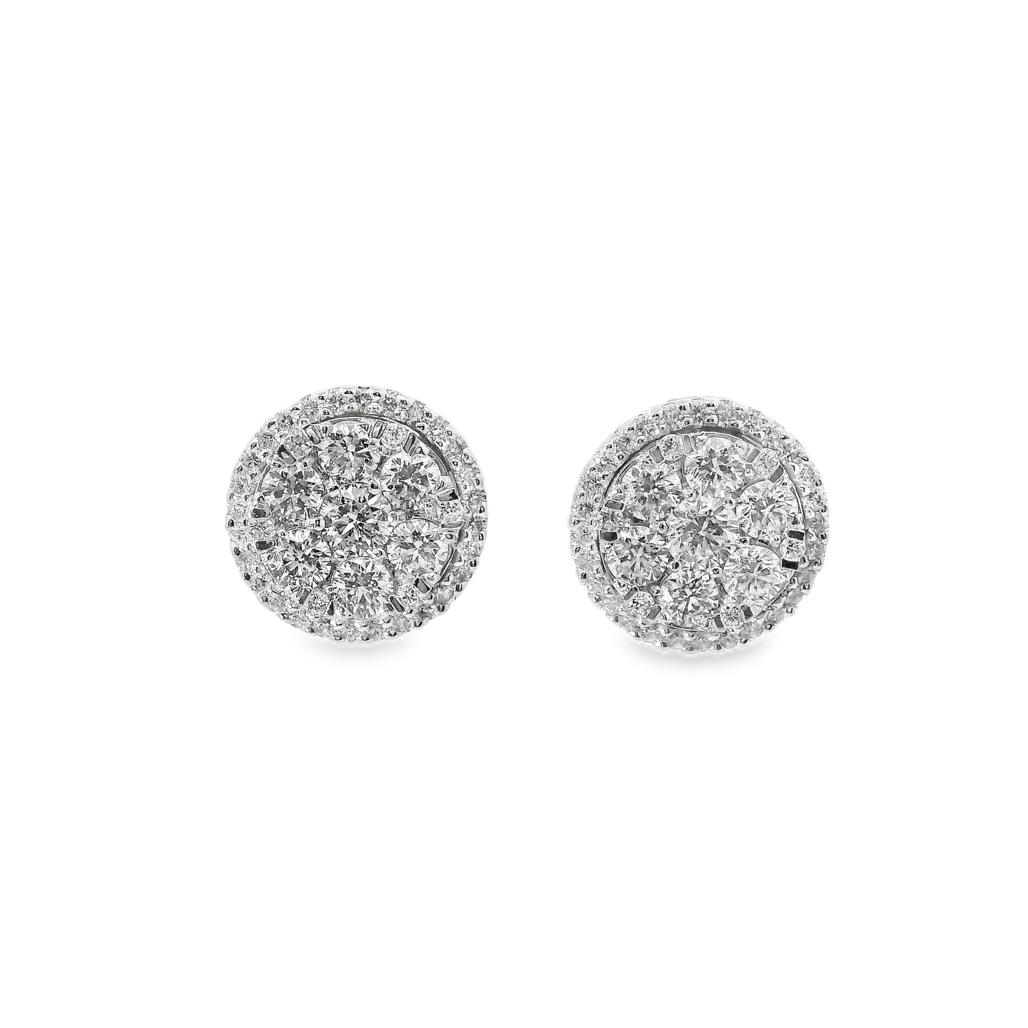 2.17CT Diamond 14k white Gold Earring