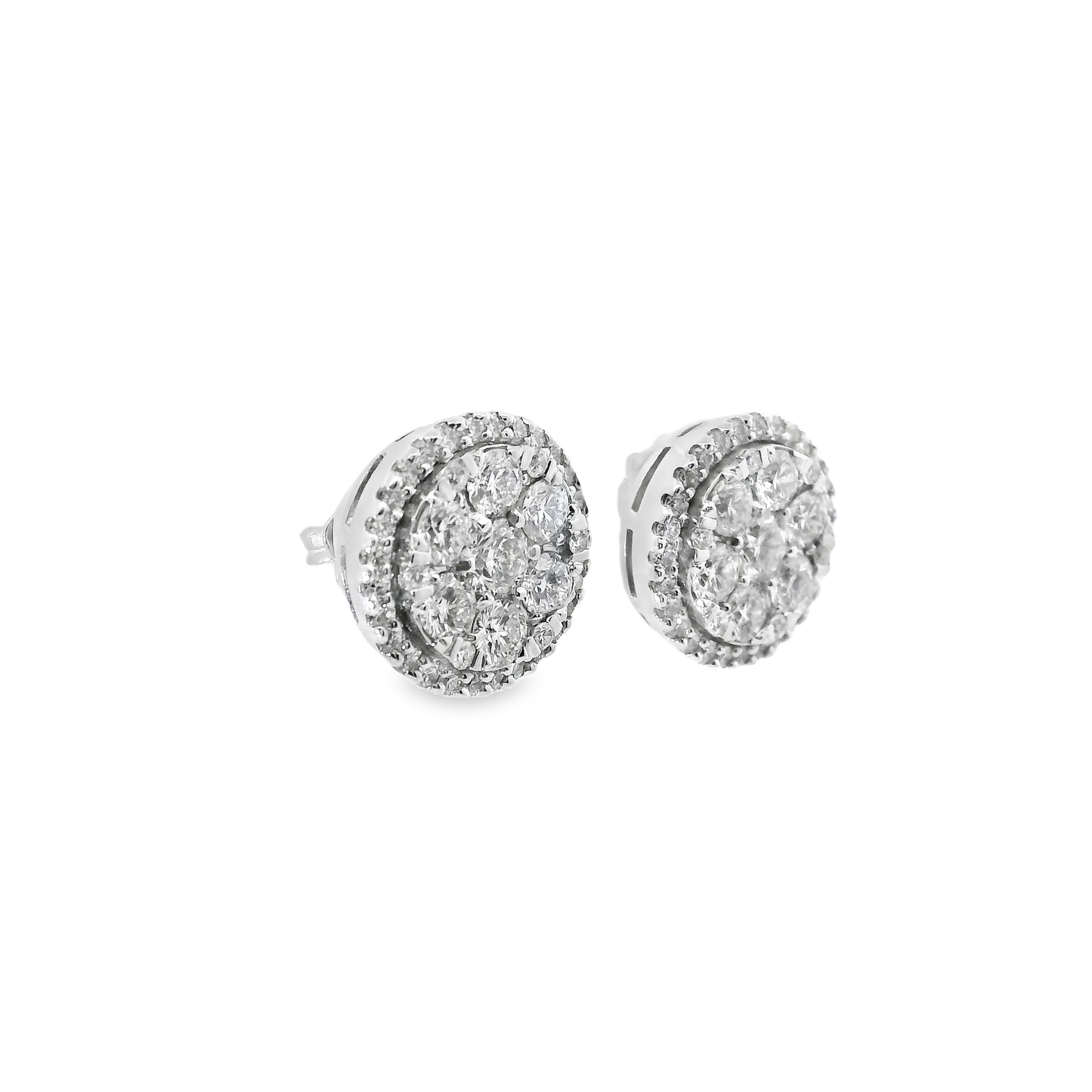 2.17CT Diamond 14k white Gold Earring