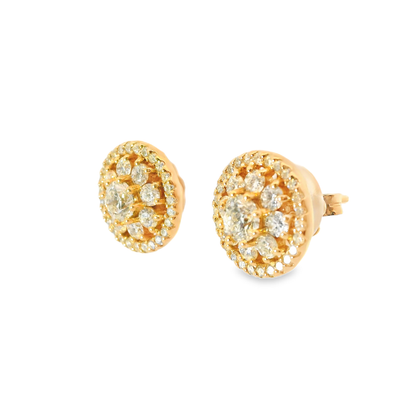 1.78CT Diamond 14k Gold Earring