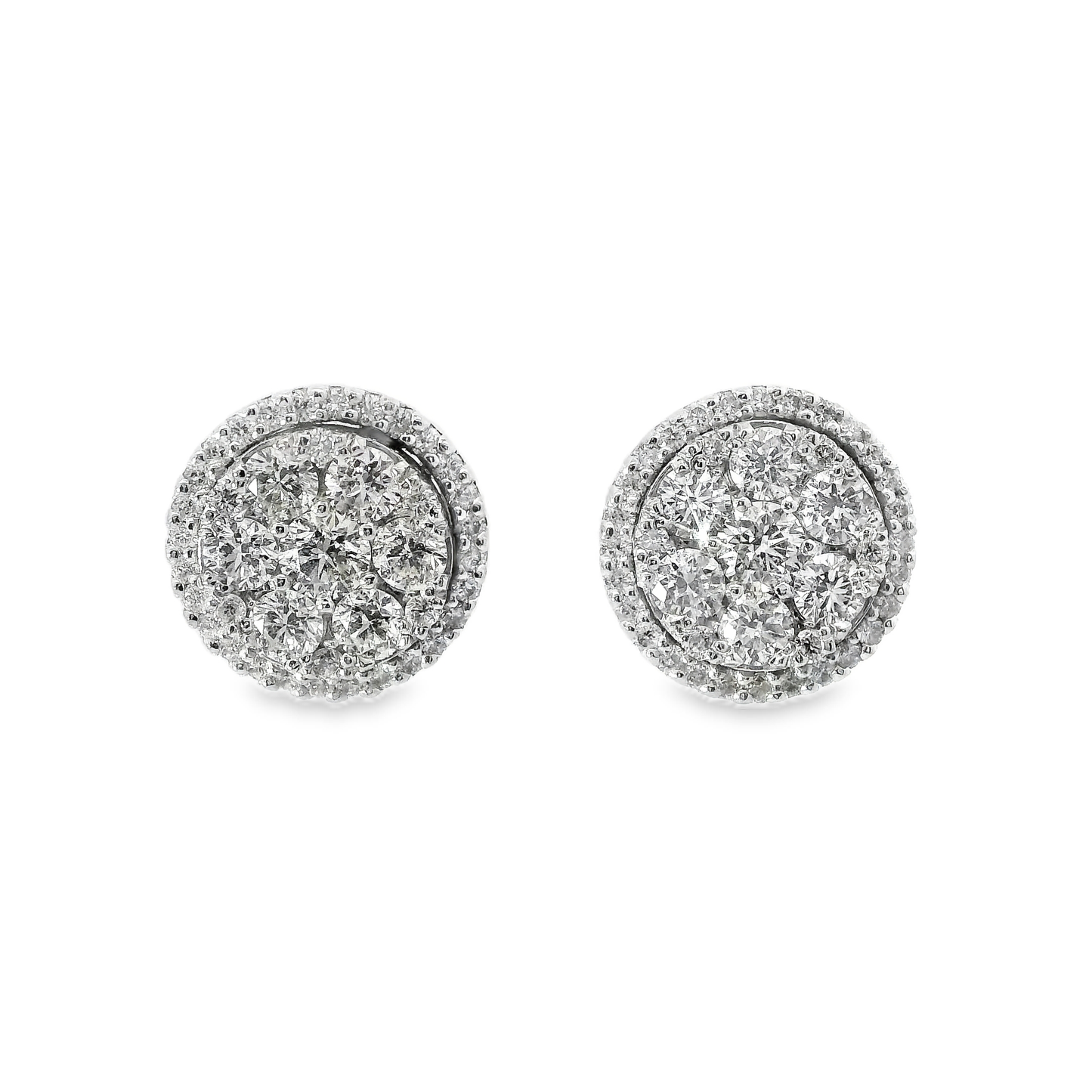 2.18ct Diamond 14k White Gold Earring