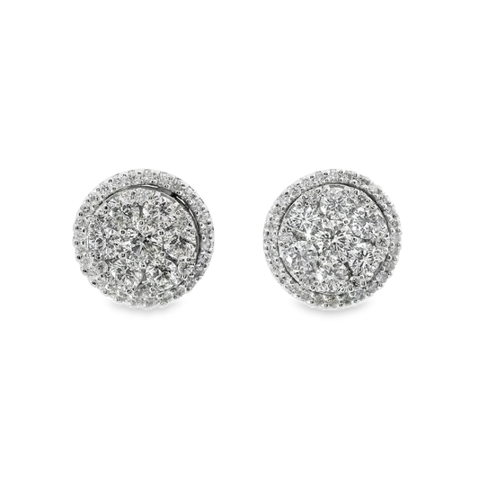 2.18ct Diamond 14k White Gold Earring