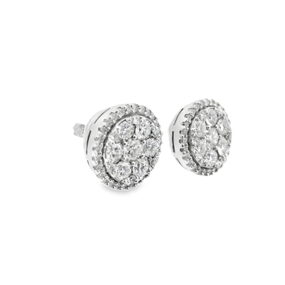 2.18ct Diamond 14k White Gold Earring