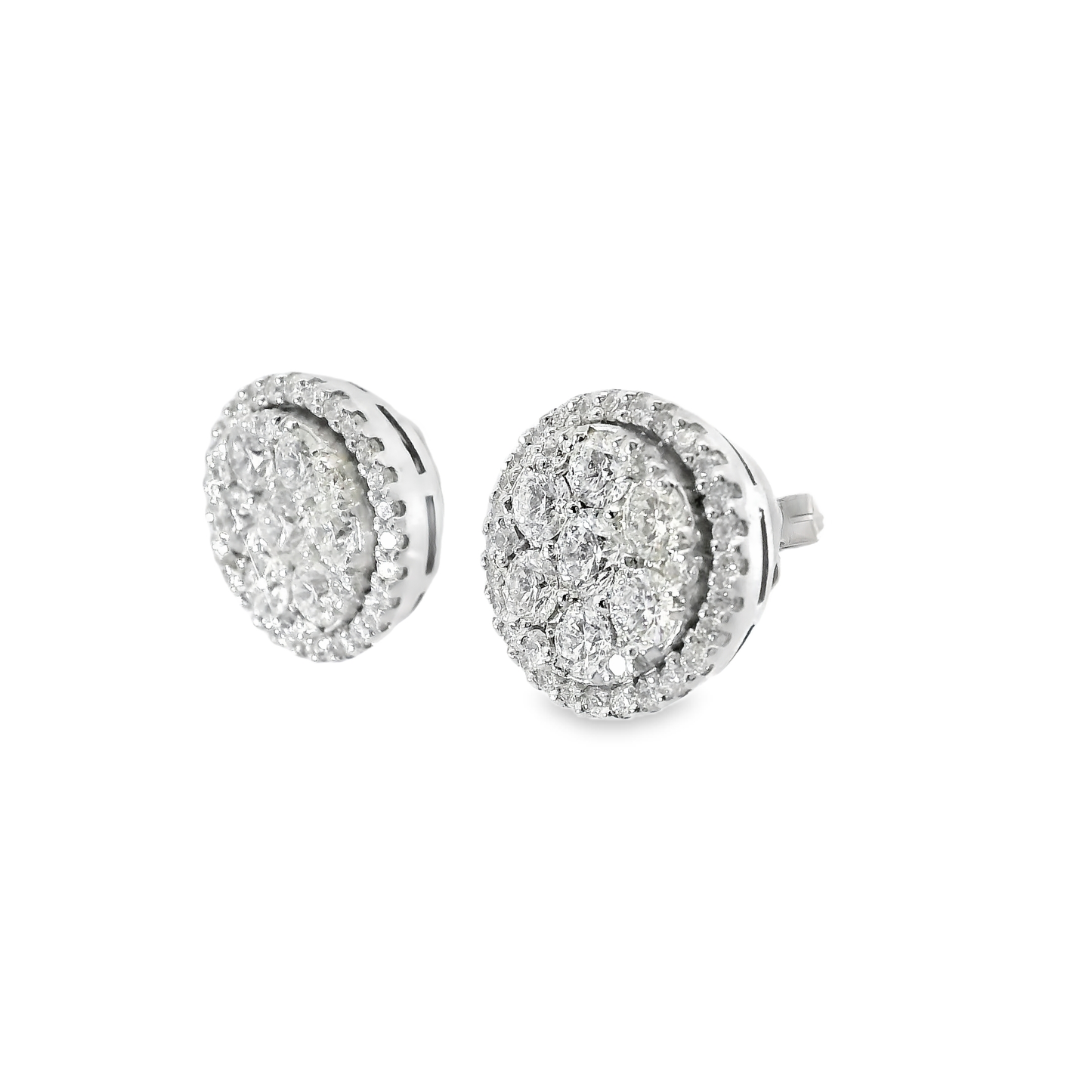 2.18ct Diamond 14k White Gold Earring